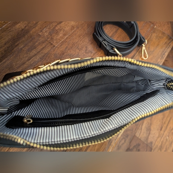 Louenhide Lindy Shoulder Bag, evening bag,  Black Vegan Leather New - Picture 15 of 15